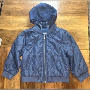 Carter's Dark Blue Quilted Puffer Jacket- 3T